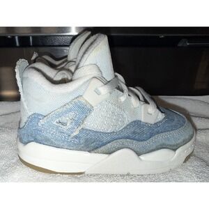 Nike Air Jordan 4 Denim Toddler Size 8C Retro TEX (TD) Sneakers